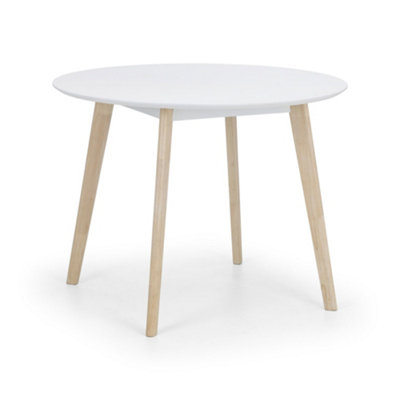 Oakham Premium Casa 100Cm Round Dining TableWhite/oak from B&Q