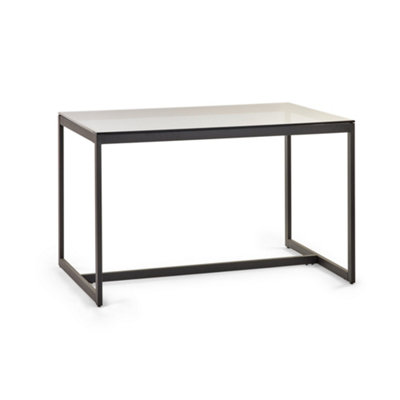 Oakham Premium Chicago 80Cm Smoked Glass Dining Table from B&Q