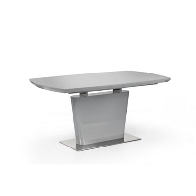 Oakham Premium Como 90Cm High Gloss Extending Dining TableGrey from B&Q
