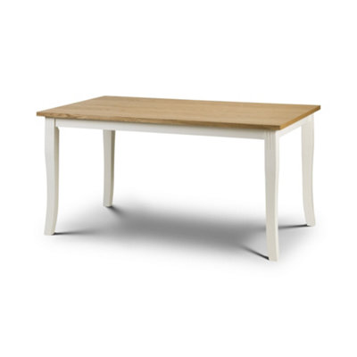 Oakham Premium Davenport 90Cm Oak & White Dining Table from B&Q