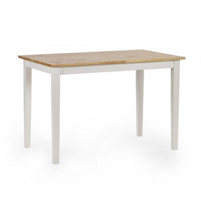 Oakham Premium Linwood 68Cm Small Rectangular Dining TableWhite & Natural from B&Q