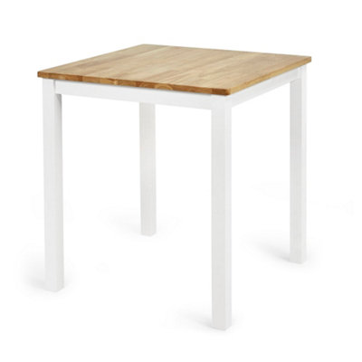Oakham Premium Linwood 69Cm Square Dining TableWhite & Oak from B&Q