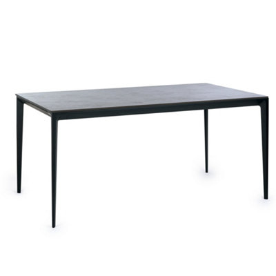 Oakham Premium Marbella 120Cm Rectangular Stone Top Dining TableSlate Grey from B&Q
