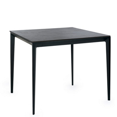 Oakham Premium Marbella 80Cm Square Stone Top Dining TableSlate Grey from B&Q