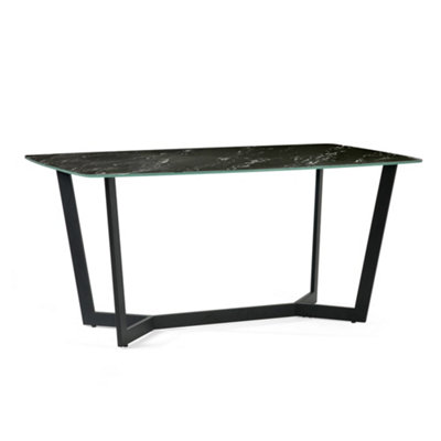 Oakham Premium Olympia 160Cm Dining TableBlack Marble from B&Q