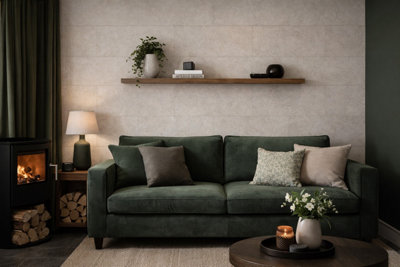 Marlborough Kavian Light Grey Matt Porcelain Wall Tiles (105 Pack15 Box18.6M2 Coverage)LoungeInspired By Natural Limestone from B&Q