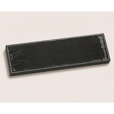 Marlborough Calviro Liquorice Gloss Tiles (36 Pack1 Box0.52M2 Coverage)TileInspired By European Ceramic Design. from B&Q