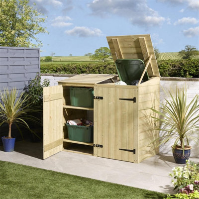Cheshire Premier Shiplap Single Bin Store With Box Store from B&Q
