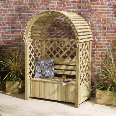 B&Q -  Brecon Arbour With Storage Box