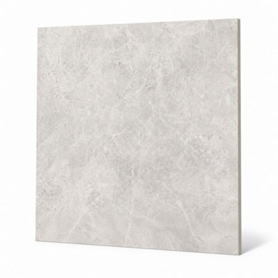 B&Q -  Hartham Chalk Matt Porcelain Floor Tiles (45 Pack-15 Box-16.2M2 Coverage)Tile60Cmx 60Cm- Elegant Stone-Inspired Finish