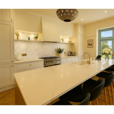 Marlborough Carrara White Gloss Metro Tiles (250 Pack-5 Box-5M2 Coverage)-Kitchen- Ceramic Wall Finish-Inspired By Nyc Subway & Soho Style from B&Q