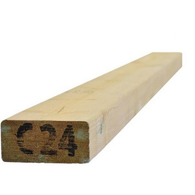 Marlborough47mm Kiln Dried Treated Carcassing C2447mm (D) X 100mm (W) X 3600mm (L)(Bundle Of 20) from B&Q