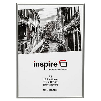Hampton Aluminium Silver A3 29.7X42 Cm Certificate Photo Frame Non Glass Picture Aperture Paafa3Bx from B&Q