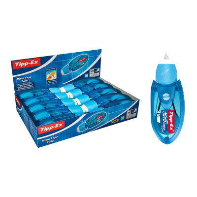 Bic Tipp-Ex Micro Tape Twist Correction TapesBlue BodyBox Of 10 from B&Q