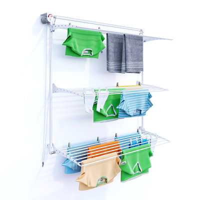 Foxydry Tower 152 Cm WhiteSpace-Saving Foldable Laundry Drying Rack With Sturdy Build & Large Hanging Area