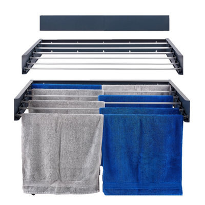 Foxydry Hide 101 Cm AnthraciteEfficient Retractable Laundry Airer For Outoor Drying from B&Q