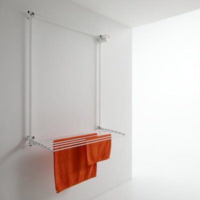 Foxydry Wall 152 Cm WhiteWall-Mounted Laundry RackIndoor & Outdoor UseRight-Hand Clutch