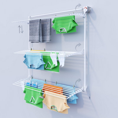 Foxydry Tower 152 Cm WhiteSpace-Saving Foldable Laundry Drying Rack With Sturdy BuildRight-Hand Clutch