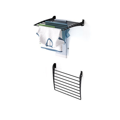 Foxydry Fold Down 62 Cm BlackSpace-Saving Wall-Mounted Clothes AirerFoldable Design