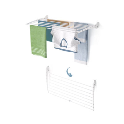 Foxydry Fold Down 102 Cm WhiteWall-Mounted Clothes AirerSpace-Saving Foldable Design