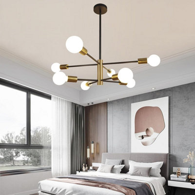Hudi Fyier Modern Sputnik Chandelier8-Light Pendant Lighting Fixture For Living Room Bedroom Dining Kitchen Office from B&Q