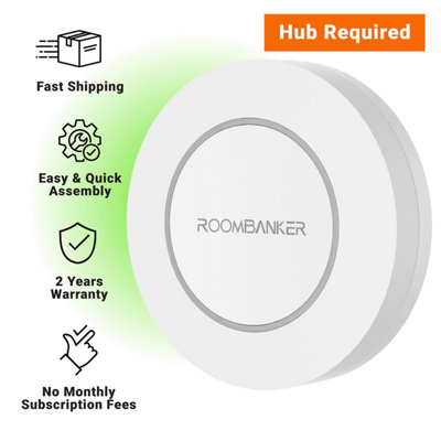 Roombanker Emergency Panic ButtonInstantLong-RangeHub Required from B&Q