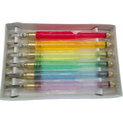 Toyo Tc1Pr Pattern Head Glass Cutter Rainbow Handle from B&Q