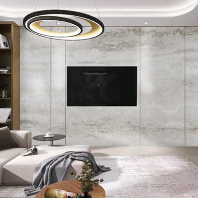 Living And Home Grey Marble Textured Self Adhesive Pvc Wallpaper Roll Background Wall 3M from B&Q