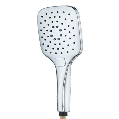 Menai Chrome Modern Square Hand Shower from B&Q