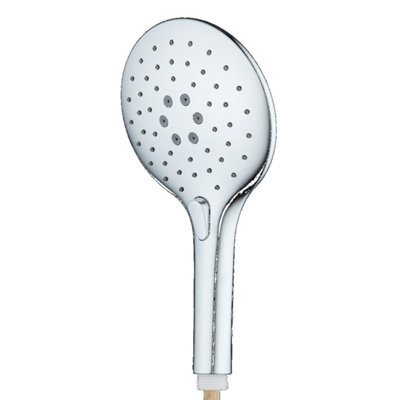 Essential Chrome Modern Round Hand Shower from B&Q