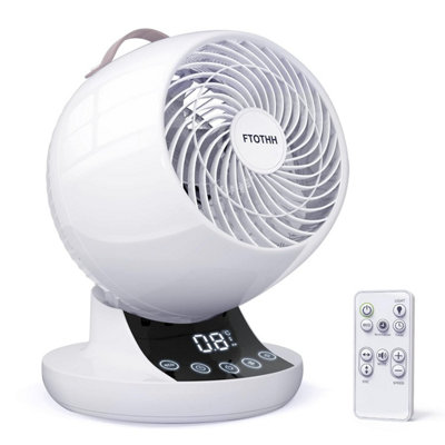 Ftothh Air Circulator Desk Fan20 Db Quiet Electric Cooling For BedroomsEnergy EfficientTurbo Oscillating With Remote from B&Q