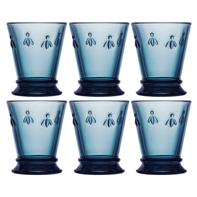 La Rochère La Rochere Bee Blue Tumbler 260Ml Set Of 6 from B&Q