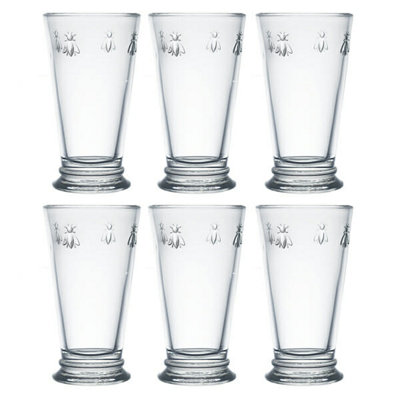 La Rochère La Rochere Bee Large Long Drink Glass 460Ml Set Of 6 from B&Q