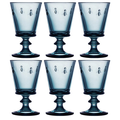 La Rochère La Rochere Bee Blue Wine Glasses 240Ml Set Of 6 from B&Q