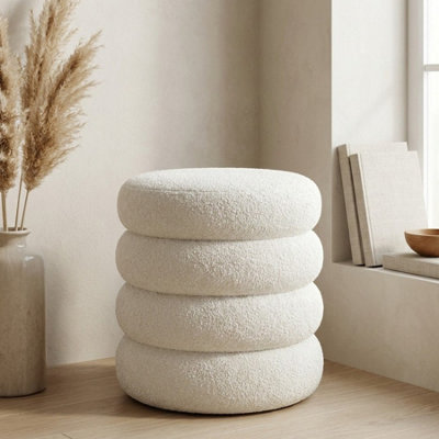 Garden Greatness Maison Blanc Boucle Pouffe Stool from B&Q