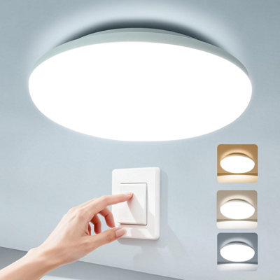 Warmelle Bathroom Light,22 W 3080 Lm Led Ceiling Light,3000 K / 4000 K / 6500 K,ip 65 WaterproofBy Wall Switch 3 Cct,no from B&Q