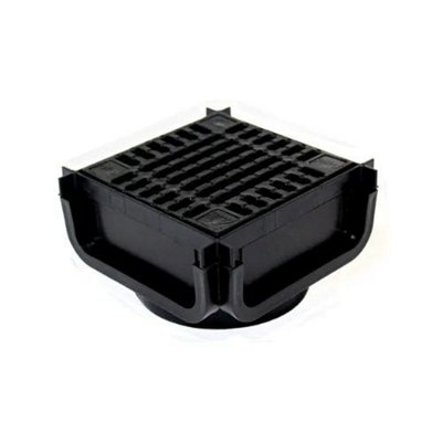 PBSL Group Lite Aqua Channel Drain Composite Grating Class B125 Corner from B&Q