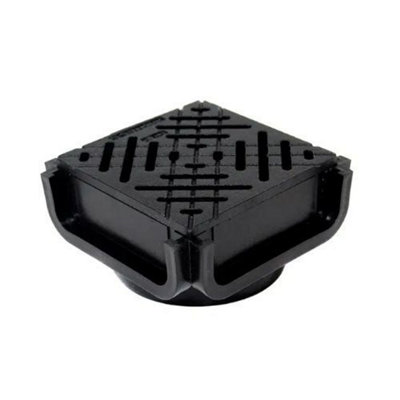 PBSL Group Lite Aqua Channel Drain Ductile Iron Grating Class B125 Corner from B&Q