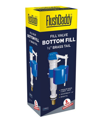 FlushDaddy Flush Daddy Nj208 Bottom Entry Anti Syphon Adjustable Wc Toilet Fill Valve 1/2 Inch Brass Tail from B&Q