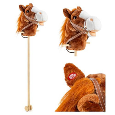Toyrific 99 Cm Hobby Horse Toy With SoundsStrong Grip Handles And WheelsDark Brown from B&Q