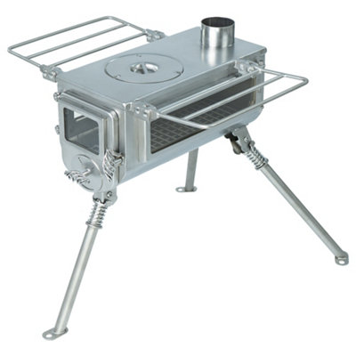 Canvas Tent Shop Winnerwell Woodlander Double View Wood Burning Camping Stove, Size Small
