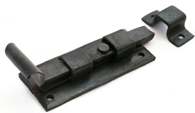 Castelion Small Black Wrought Iron Straight Bolt from B&Q