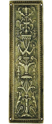 Castelion Brass Regency Pattern Fingerplate from B&Q