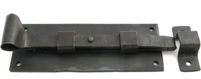 Castelion Large Black Wrought Iron Straight Bolt from B&Q