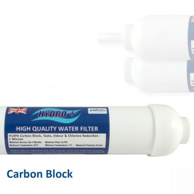 B&Q - Hydro + Hydro+ Carbon Block Inline Water Filter