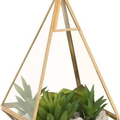 B&Q -  Terrarium Succulent Hanging Artificial Plant Hanging Artificial Flowers