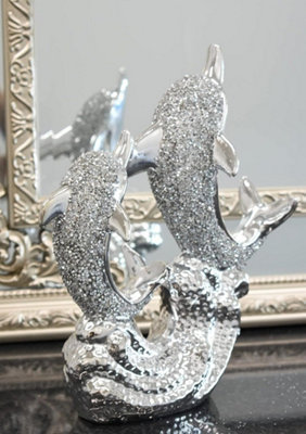 Biznest Crystal Crushed Jewel Diamond Dolphin Sparkle Ornament from B&Q