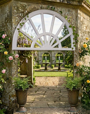 Biznest Half Circle Palladian Arch Window Style Mirror from B&Q