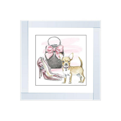 Biznest Glamour Pups I Glitter Liquid Wall Art from B&Q