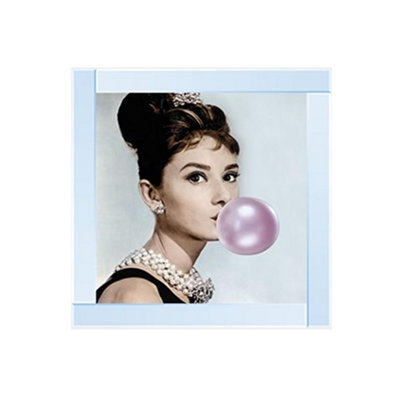 Biznest Audrey Bubble Gum Ii Glitter Liquid Wall Art from B&Q